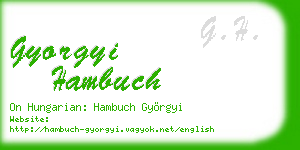 gyorgyi hambuch business card
