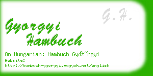 gyorgyi hambuch business card